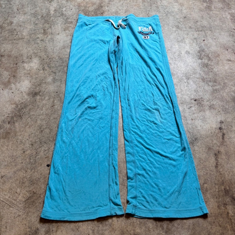 Vintage Y2K Abercrombie & Fitch Blue Flare Sweatpants A&F Logo Large